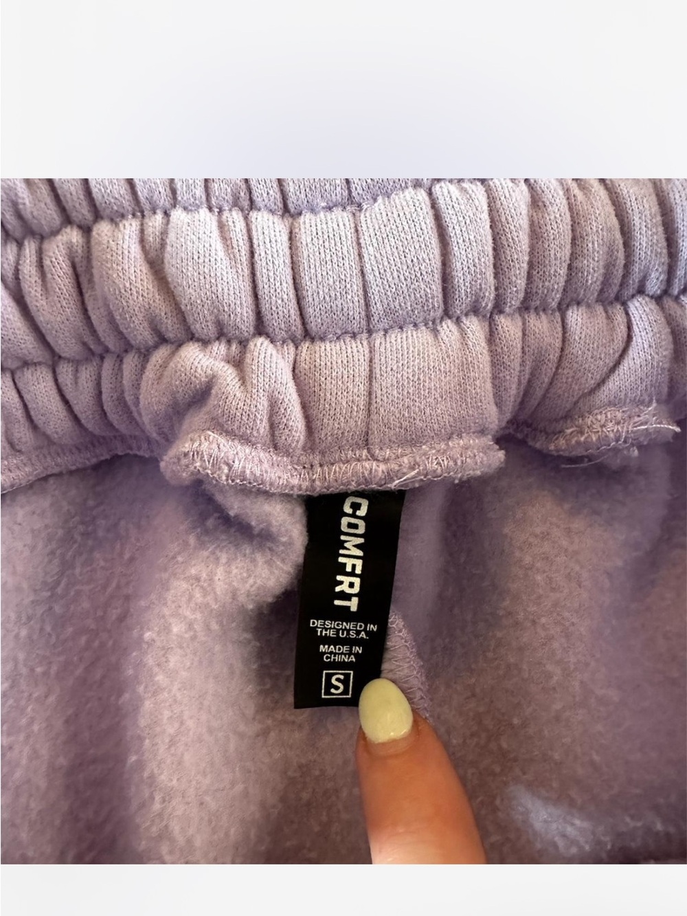 Women's Lavender Athletic Drawstring Shorts - Picture 3 of 3